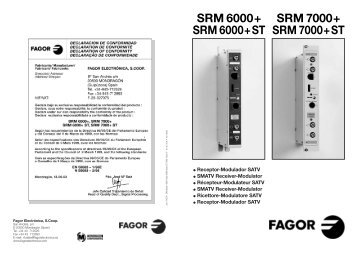 SRM 6000+ SRM6000+ST SRM 7000+ ... - Fagor Electrónica