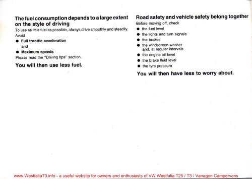 Download 1980 Volkswagen VW Transporter / Caravelle Instruction ...