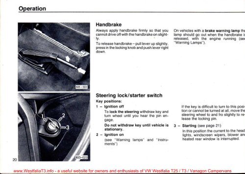 Download 1980 Volkswagen VW Transporter / Caravelle Instruction ...