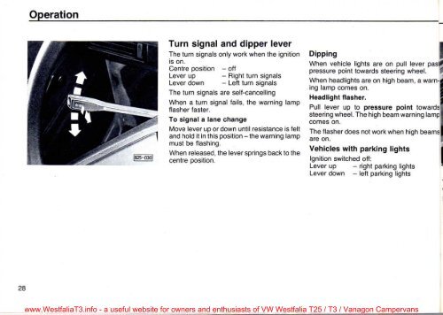 Download 1980 Volkswagen VW Transporter / Caravelle Instruction ...