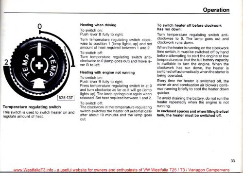 Download 1980 Volkswagen VW Transporter / Caravelle Instruction ...