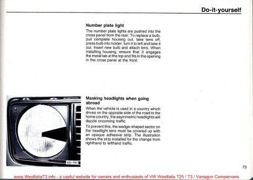 Download 1980 Volkswagen VW Transporter / Caravelle Instruction ...