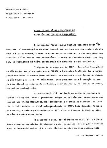 GOVERNO DO ESTADO ASSESSORIA DE ... - Paulo Egydio