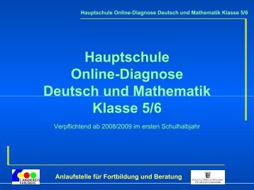 Hauptschule Online-Diagnose Deutsch und ... - teach online eV