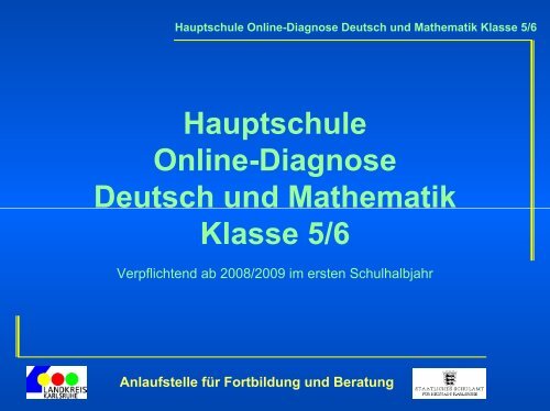 Hauptschule Online-Diagnose Deutsch und ... - teach online eV