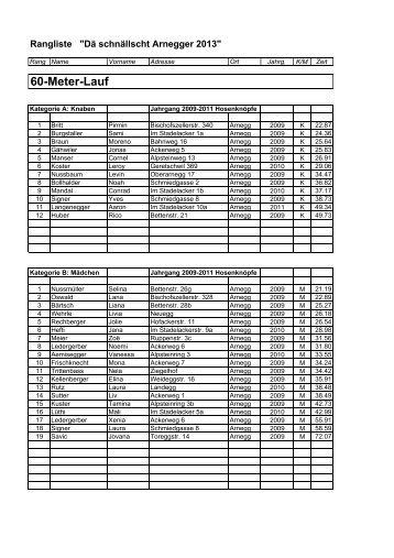60-Meter-Lauf - Arnegg.ch