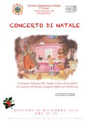 concerto di natale - Istituto Comprensivo Statale ''Fabrizio De AndrÃ¨'