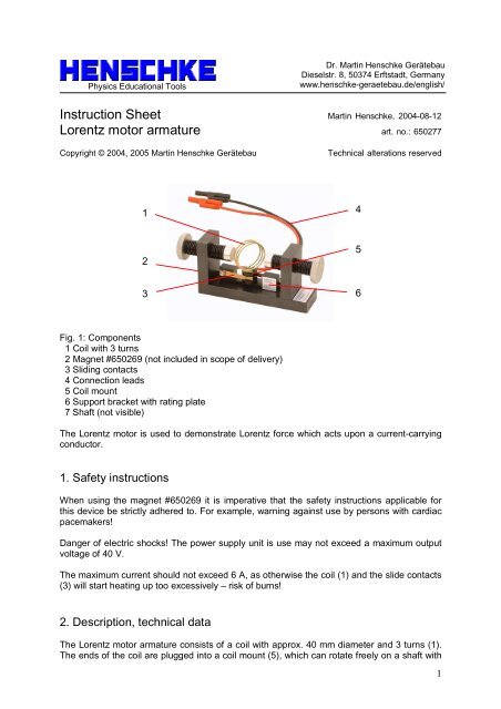 Lorentz-motor-en.pdf - Martin Henschke GerÃ¤tebau