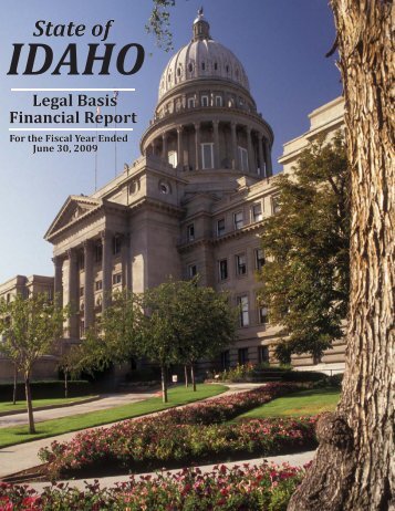 2009 Idaho Legal Basis - Office of the State Controller - Idaho.gov