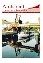 Zehdenick, 29. Juni 2012 Herausgeber: Stadt Zehdenick – Der ...