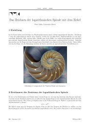 Das Zeichnen der logarithmischen Spirale mit dem Zirkel - VSMP