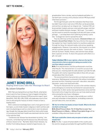 JANET BOND BRILL - Dr. Janet Brill