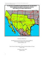 El manejo de residuos peligrosos en los estados fronterizos