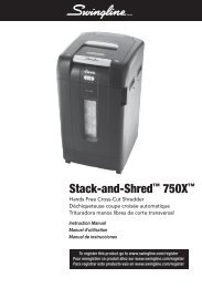 1649 Swingline 750X Shredder Manual US.indd - Net