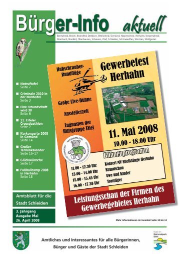 3. Jahrgang Ausgabe Mai 26. April 2008 - Stadt Schleiden