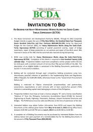 invitation to bid - Philippines Bases Conversion and Development ...