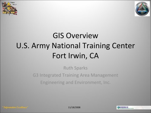 GIS Overview - U.S. Army National Training Center - Fort Irwin, CA