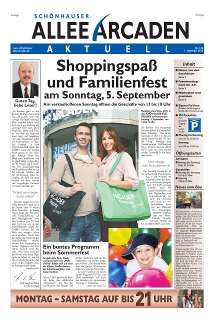 P am Sonntag, 5. September  - Schönhauser Allee Arcaden