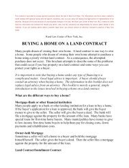 buying a home on a land contract - Rural Law Center of New York