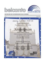 Adventkonzert - Schola Cantorum