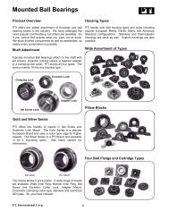 Mounted Ball Bearings - PT International Corp