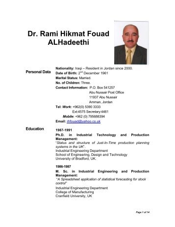 Dr. Rami Hikmat Fouad ALHadeethi - TAGIUNI