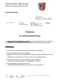 Gemeinderatsitzung 26.05.2009 - Archiv - Walting