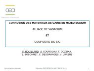 Corrosion des matÃ©riaux de gaine (ODS, alliages V, SiC ... - gedepeon