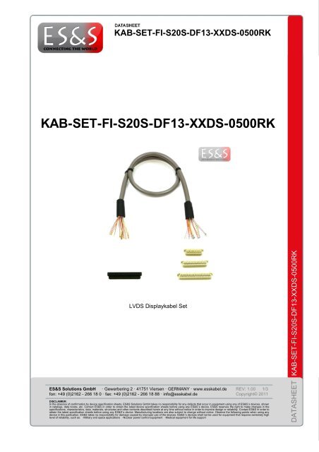 KAB-SET-FI-S20S-DF13-XXDS-0500RK - ES&S Solutions GmbH
