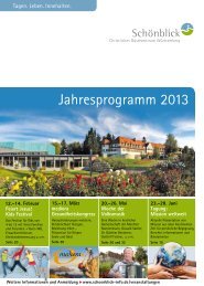 Jahresprogramm 2013 - Schönblick