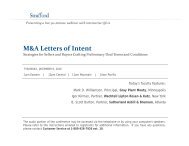 M&A Letters of Intent - Strafford