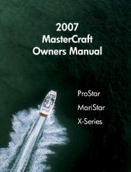 2007 MasterCraft Owner's Manual
