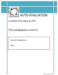 Auto-Ã©valuation No 6 La Sieste Et Le Repos Au CPE 1 - Rcpeqc.org