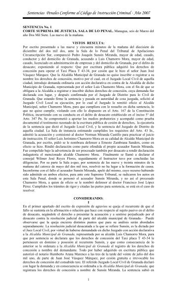 Sentencias Penales Conforme al CÃ³digo de ... - Poder Judicial