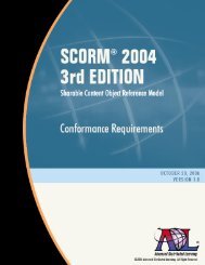 (SCORM) 2004 3rd Edition Conformance Requirements - Advanced ...