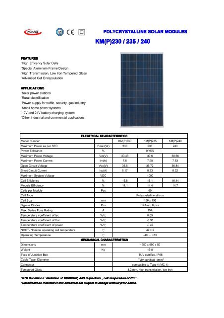 KM(P)230 / 235 / 240 - Heliplast