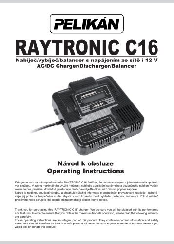 Raytronic C16 manual - RCM Pelikan