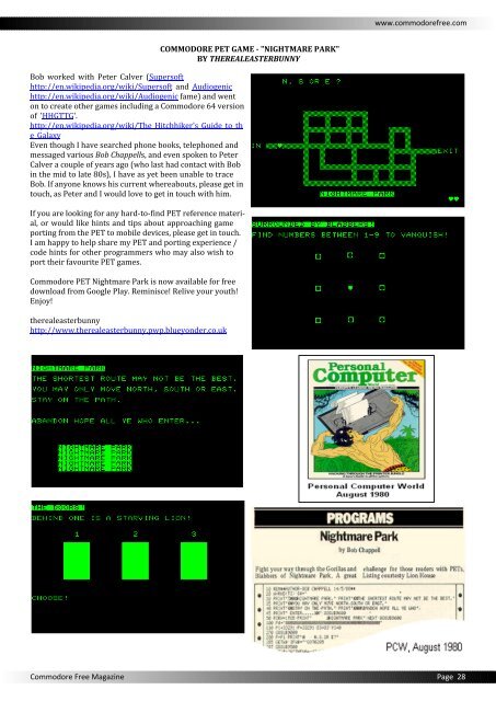 Commodore Free Magazine Issue #71 (PDF)