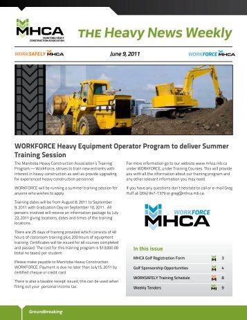 WORKFORCE Heavy Equipment Operator Program to deliver ...