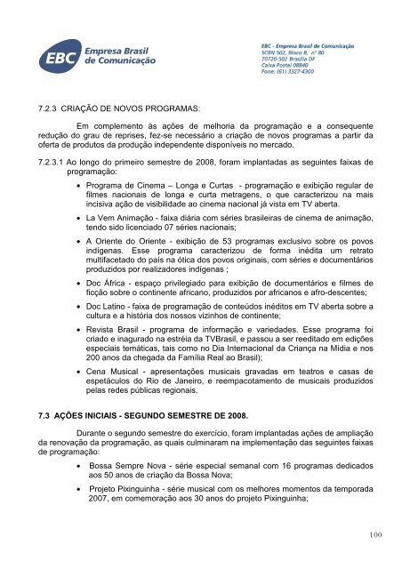 EBC - RelatÃ³rio de GestÃ£o 2008 - V Final 2 - EBC - Empresa Brasil ...