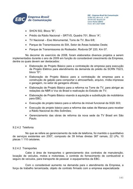 EBC - RelatÃ³rio de GestÃ£o 2008 - V Final 2 - EBC - Empresa Brasil ...