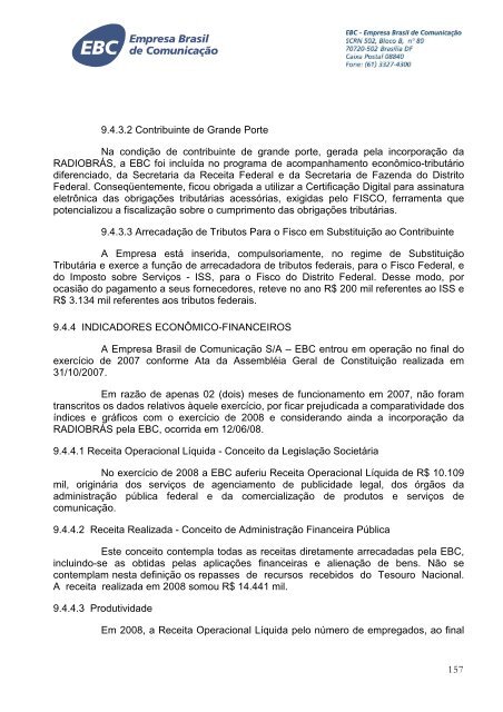 EBC - RelatÃ³rio de GestÃ£o 2008 - V Final 2 - EBC - Empresa Brasil ...