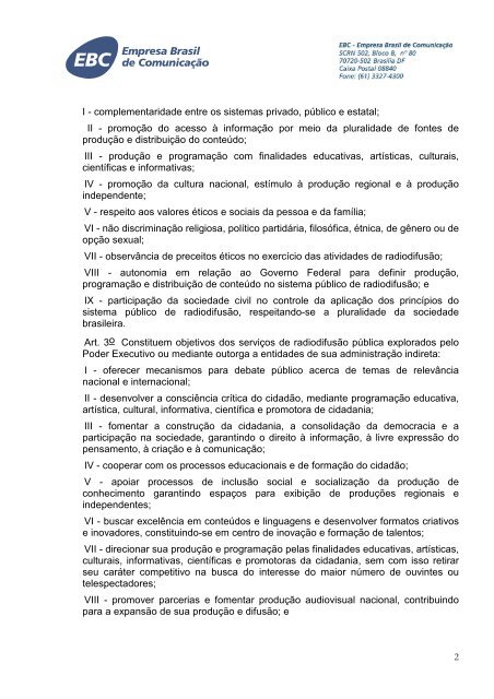 EBC - RelatÃ³rio de GestÃ£o 2008 - V Final 2 - EBC - Empresa Brasil ...