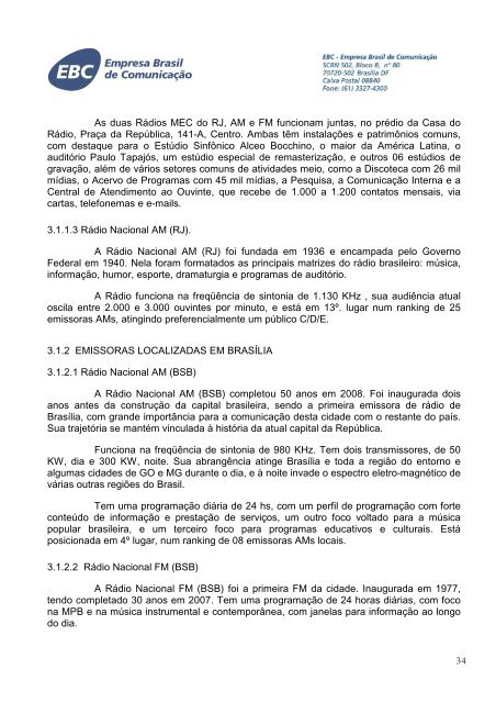 EBC - RelatÃ³rio de GestÃ£o 2008 - V Final 2 - EBC - Empresa Brasil ...