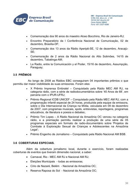 EBC - RelatÃ³rio de GestÃ£o 2008 - V Final 2 - EBC - Empresa Brasil ...