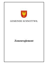 Zonenreglement - Gemeinde Schnottwil