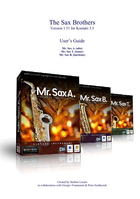 The Sax Brothers User S Guide Pdf Sample Modeling
