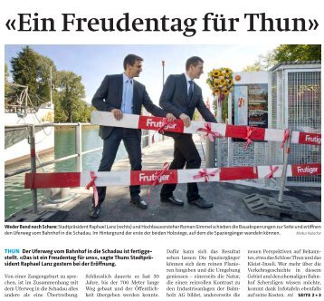 Thuner TagblattÂ» vom Mittwoch, 22. September 2011 - Frutiger AG