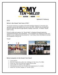 Annex C (Operations) Appendix 5 (Hooah Tent ... - Army Ten-Miler