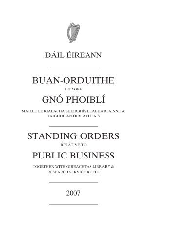 buan-orduithe gnoÂ´phoibliÂ´ standing orders public business